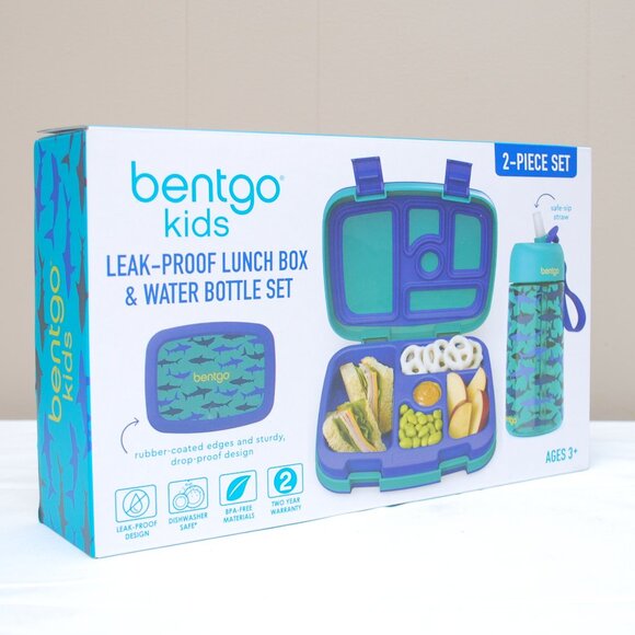 Bentgo Plastic Shark Lunch Box with Water Bottle - Picture 6 of 6
